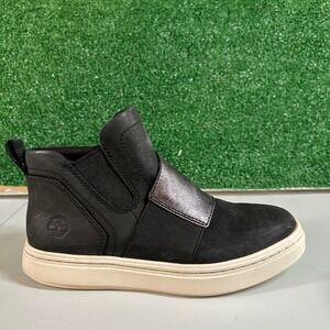 Timberland Kiri Up Sneaker Boots Womens size 6 Black Metallic Leather High Top